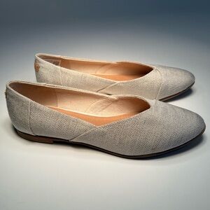 Toms Beige Linen Women's Ballet Flats